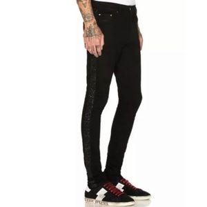 Mens Amiri Glitter striped skinny jeans Size 34